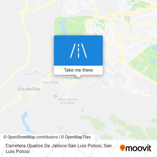 Carretera Ojuelos De Jalisco-San Luis Potosí map