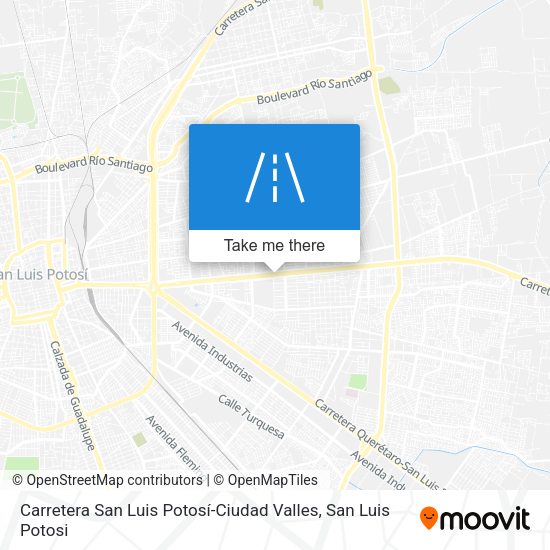 Mapa de Carretera San Luis Potosí-Ciudad Valles