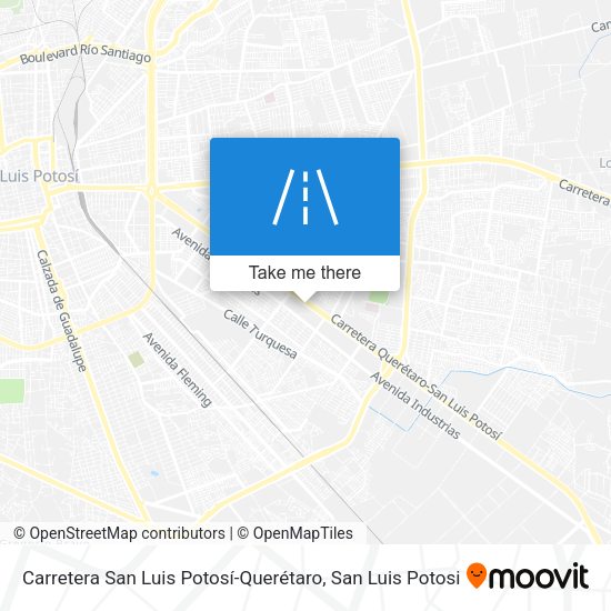 Carretera San Luis Potosí-Querétaro map