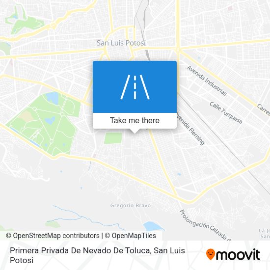 Mapa de Primera Privada De Nevado De Toluca