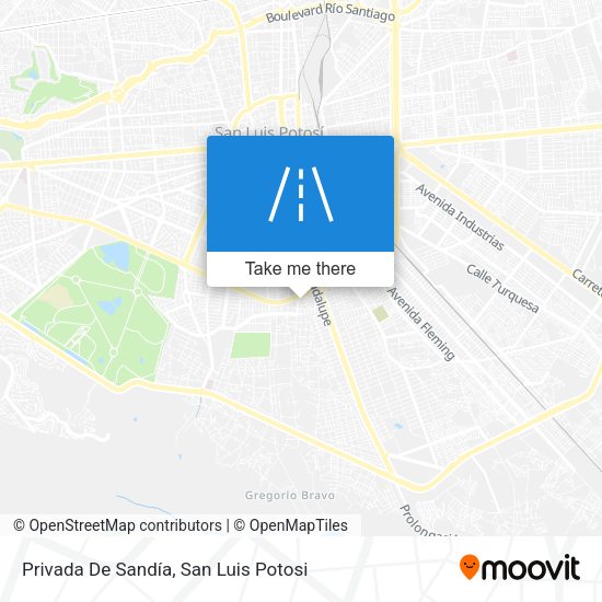 Mapa de Privada De Sandía