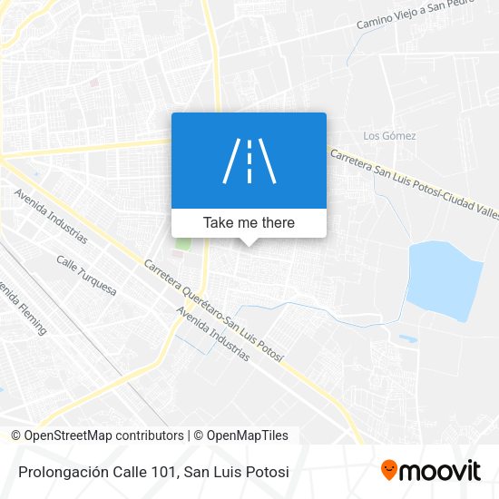 Prolongación Calle 101 map