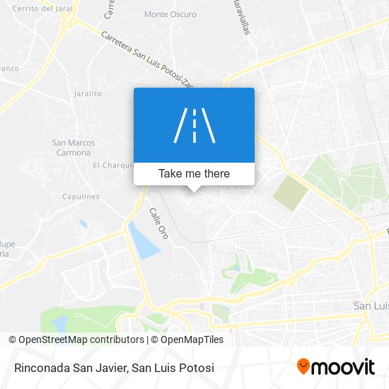 Rinconada San Javier map