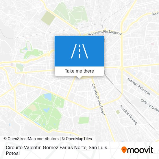 Mapa de Circuito Valentín Gómez Farías Norte