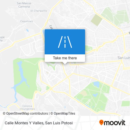 Mapa de Calle Montes Y Valles
