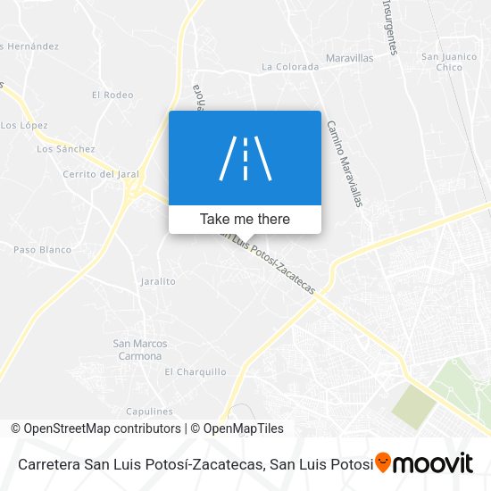Carretera San Luis Potosí-Zacatecas map