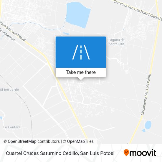 Cuartel Cruces Saturnino Cedillo map