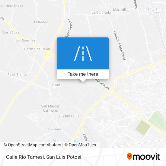 Calle Río Tamesi map