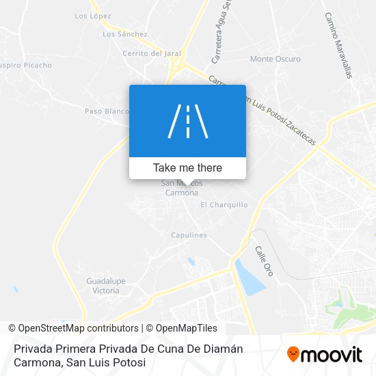 Privada Primera Privada De Cuna De Diamán Carmona map