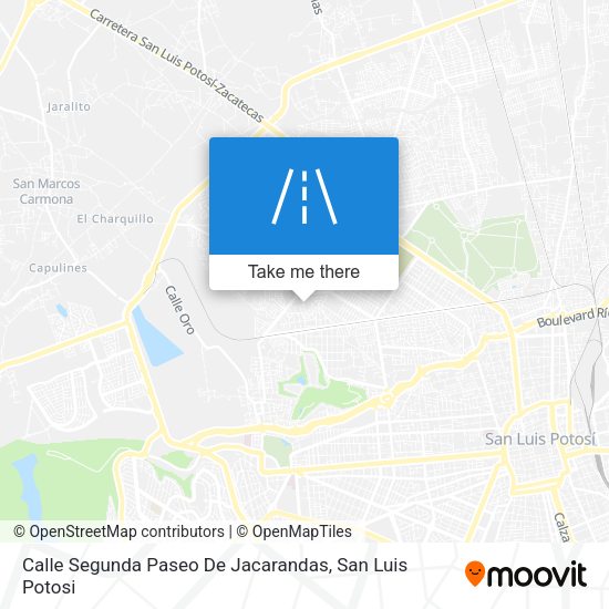 Calle Segunda Paseo De Jacarandas map