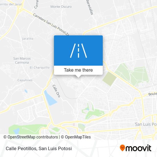 Calle Peotillos map