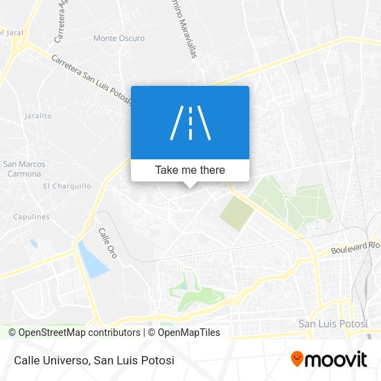 Calle Universo map