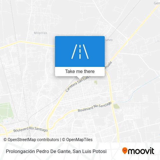 Prolongación Pedro De Gante map