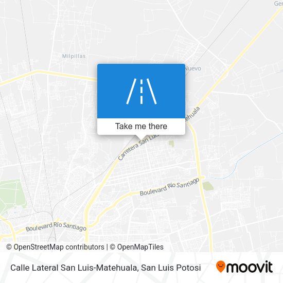 Mapa de Calle Lateral San Luis-Matehuala
