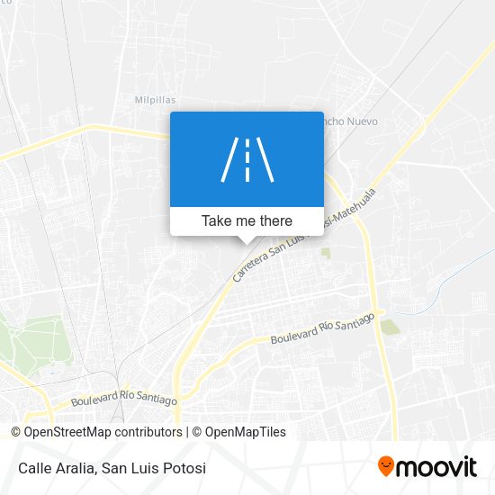 Calle Aralia map