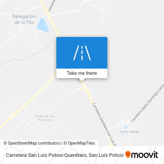 Carretera San Luis Potosí-Querétaro map