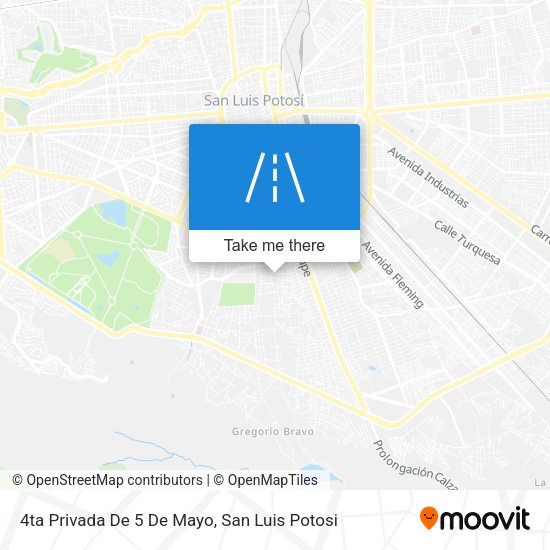 Mapa de 4ta Privada De 5 De Mayo