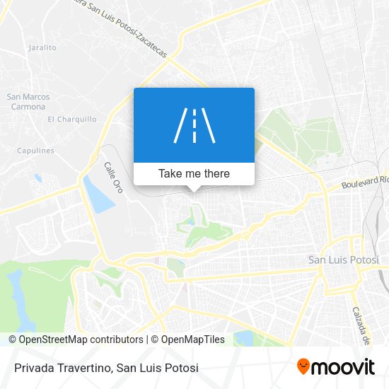 Mapa de Privada Travertino