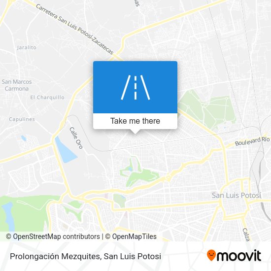 Prolongación Mezquites map