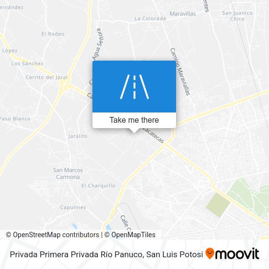 Mapa de Privada Primera Privada Río Panuco