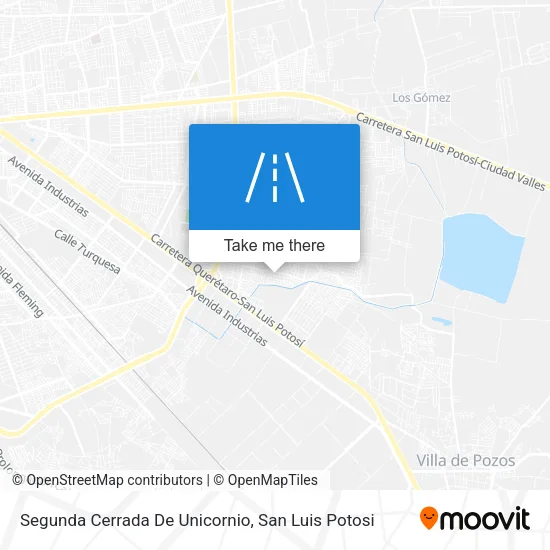 Mapa de Segunda Cerrada De Unicornio