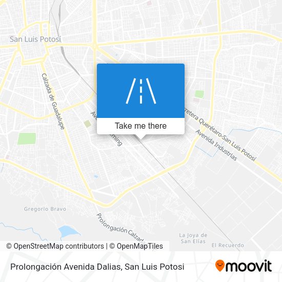 Mapa de Prolongación Avenida Dalias
