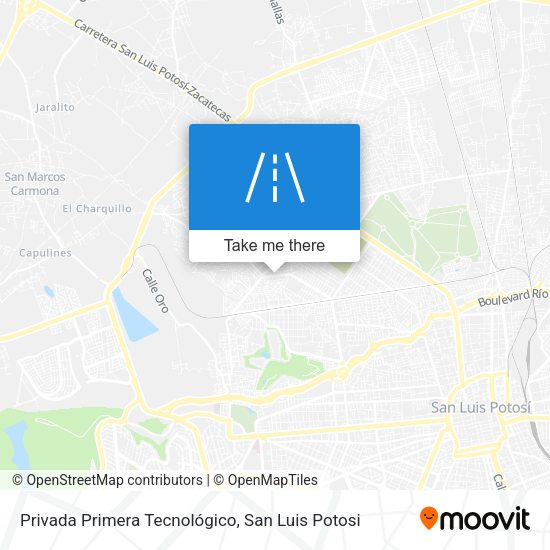 Mapa de Privada Primera Tecnológico