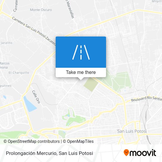Prolongación Mercurio map