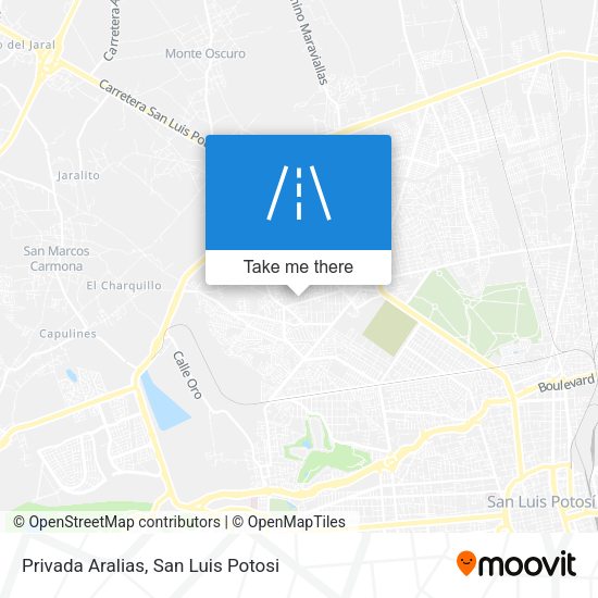 Privada Aralias map