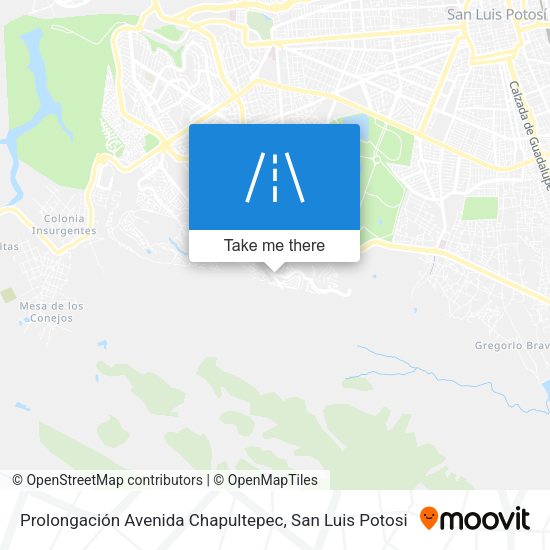 Prolongación Avenida Chapultepec map