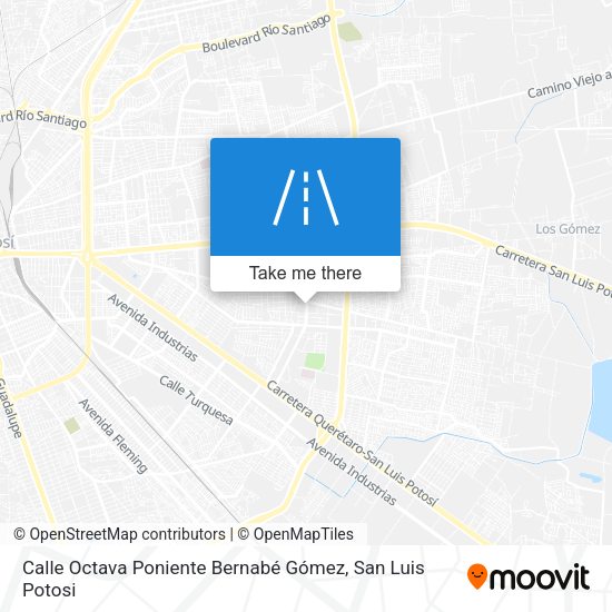 Calle Octava Poniente Bernabé Gómez map