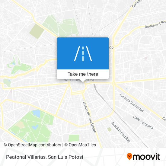 Peatonal Villerías map