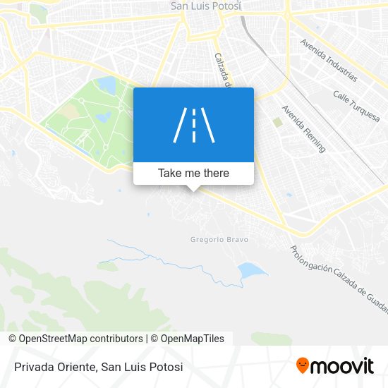 Privada Oriente map