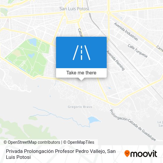 Mapa de Privada Prolongación Profesor Pedro Vallejo