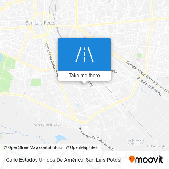 Calle Estados Unidos De América map