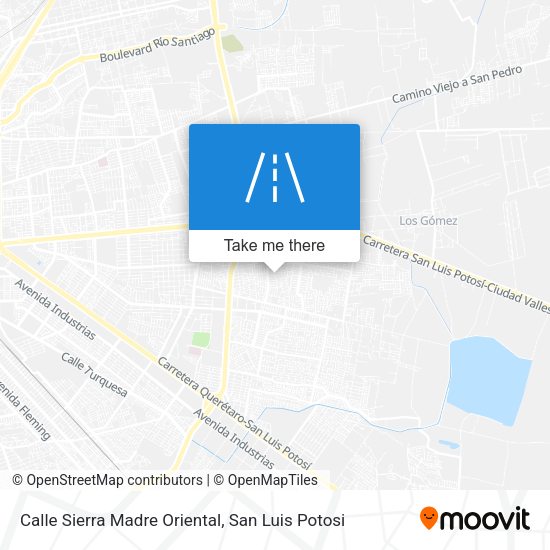 Calle Sierra Madre Oriental map