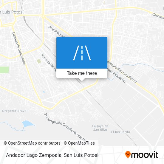 Andador Lago Zempoala map