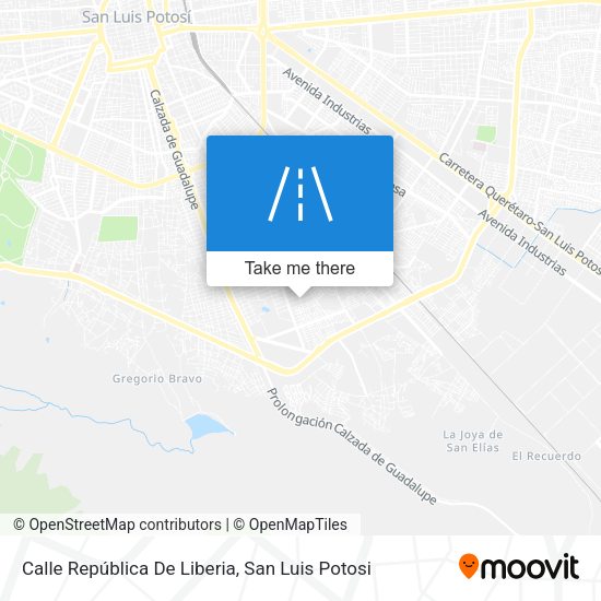 Mapa de Calle República De Liberia