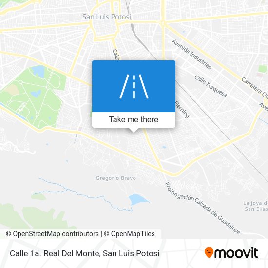 Calle 1a. Real Del Monte map