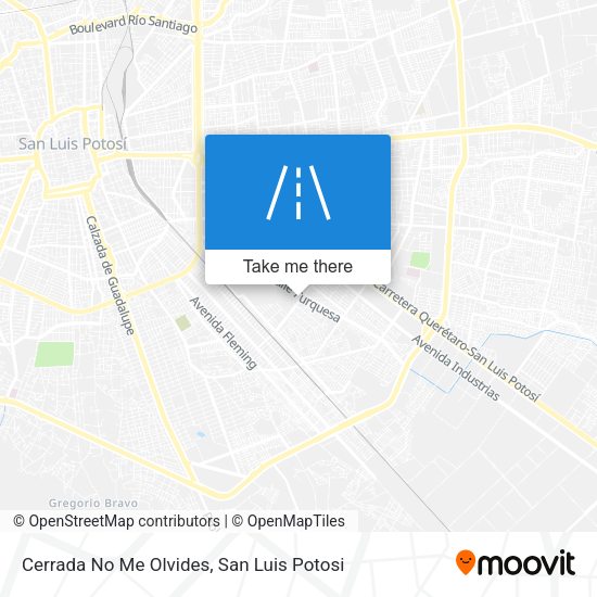 Mapa de Cerrada No Me Olvides