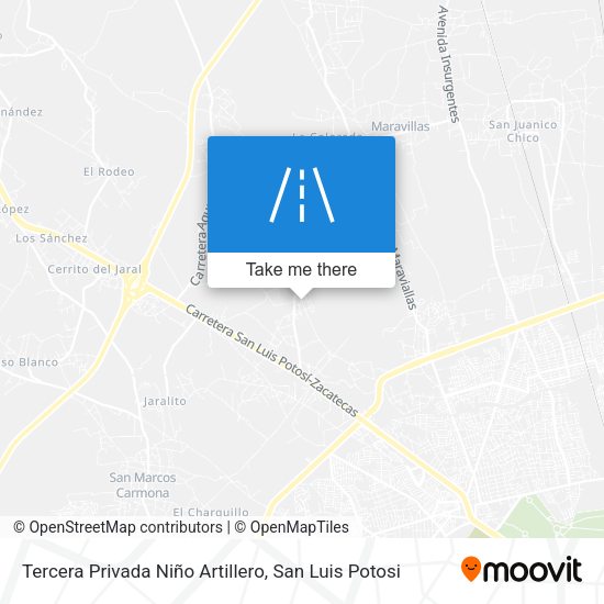 Tercera Privada Niño Artillero map