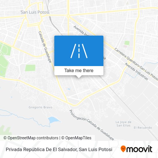 Privada República De El Salvador map