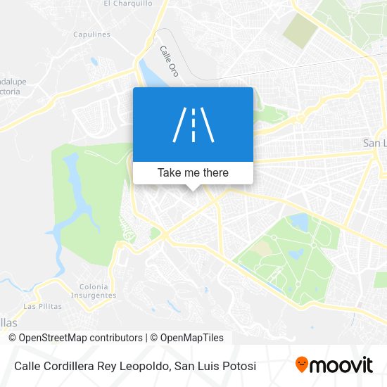 Calle Cordillera Rey Leopoldo map
