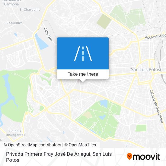 Mapa de Privada Primera Fray José De Arlegui