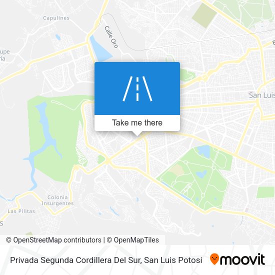 Privada Segunda Cordillera Del Sur map