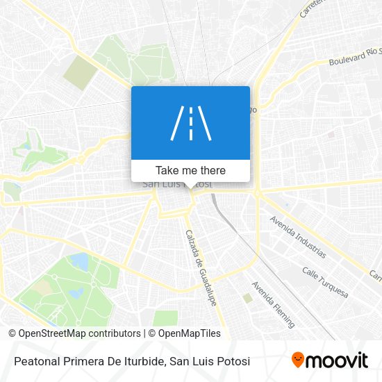 Mapa de Peatonal Primera De Iturbide