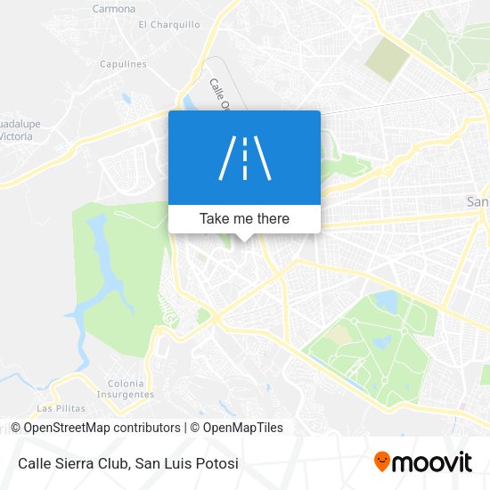 Mapa de Calle Sierra Club