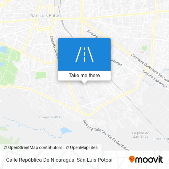 Mapa de Calle República De Nicaragua
