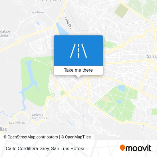 Calle Cordillera Grey map