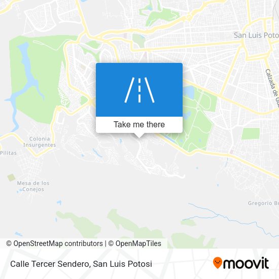 Calle Tercer Sendero map